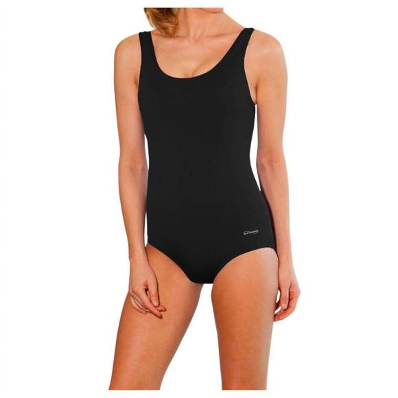 NEW WATERPRO chlorine resistant scoop back one piece swimsuit in black - Picture 1 of 2